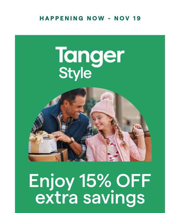 TangerStyle | Enjoy 15% Off Extra Savings!