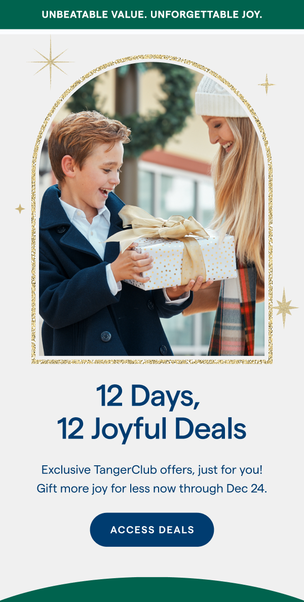 12 Days, 12 Joyful Deals! VIEW DEALS > 